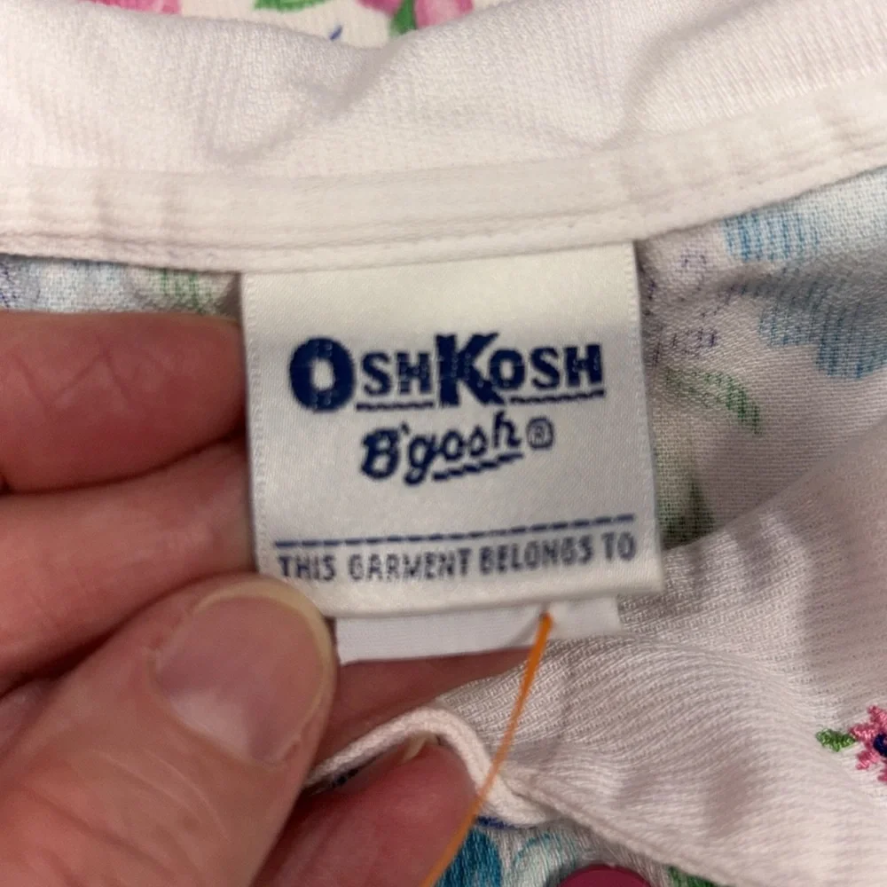 Vintage OshKosh B'gosh Floral Dress with Pink and Blue made in USA size 6